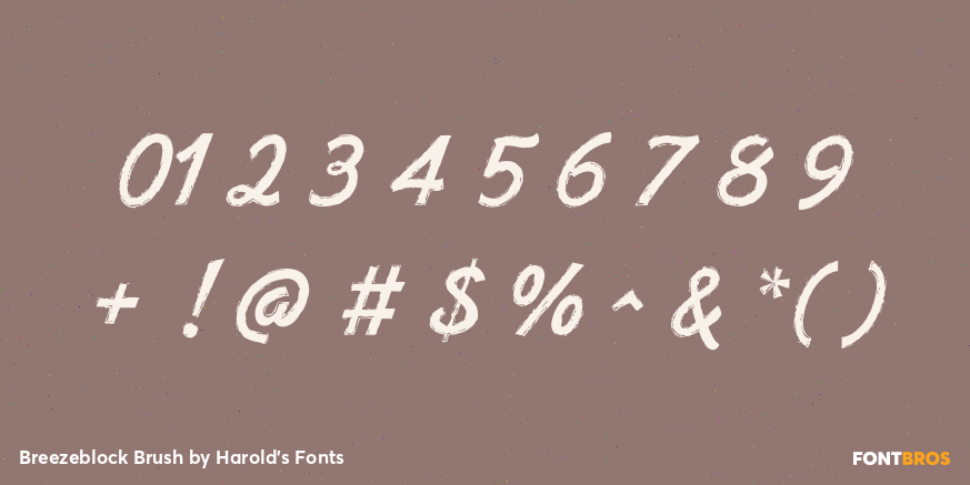 Breezeblock Brush Font Poster #1