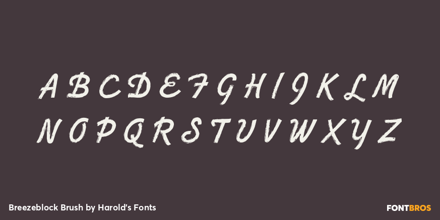 Breezeblock Brush Font Poster #2