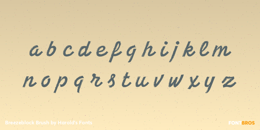 Breezeblock Brush Font Poster #3