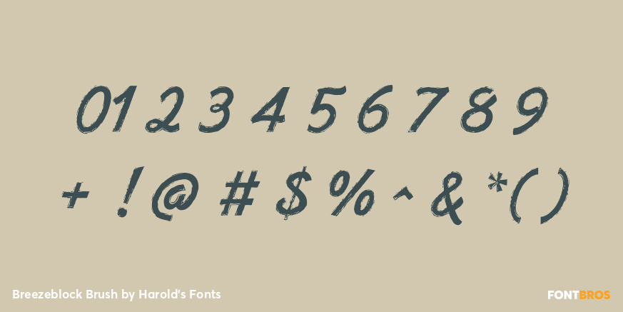Breezeblock Brush Font Poster #4