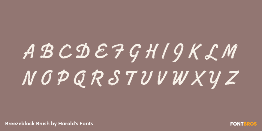 Breezeblock Brush Font Poster #1