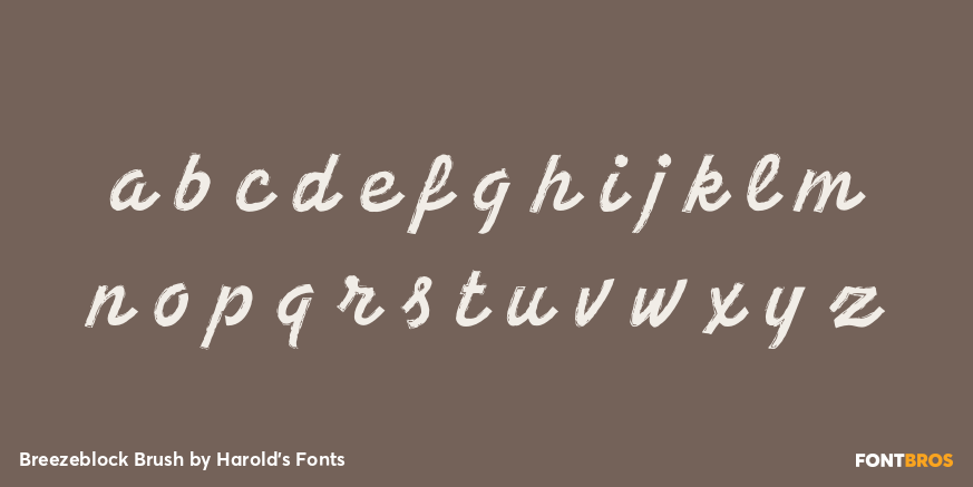 Breezeblock Brush Font Poster #1
