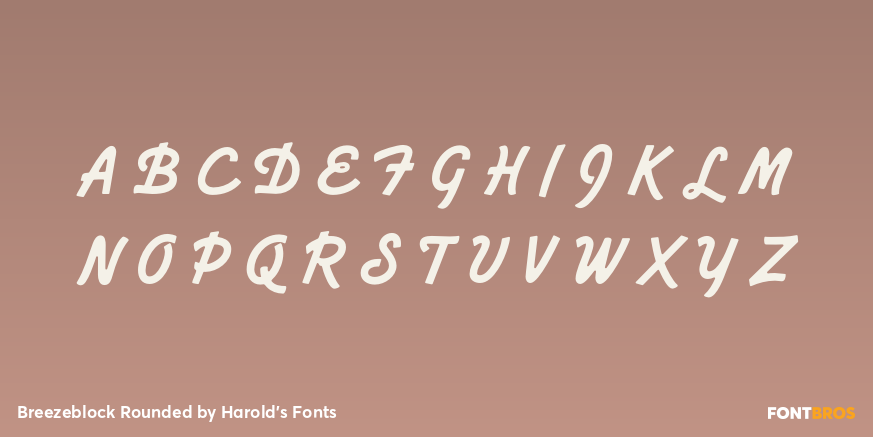 Breezeblock Rounded Font Poster #2