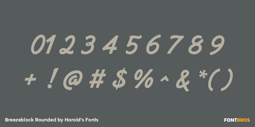 Breezeblock Rounded Font Poster #4