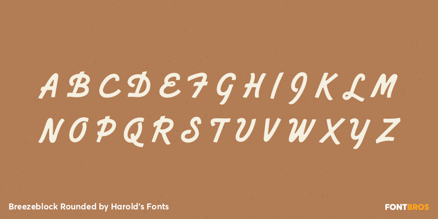 Breezeblock Rounded Font Poster #2