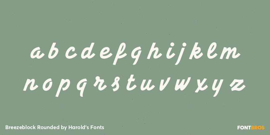 Breezeblock Rounded Font Poster #3