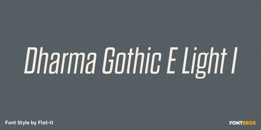 Dharma Gothic E Light I Font Poster #1