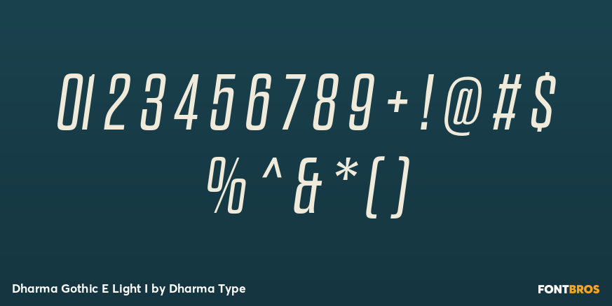 Dharma Gothic E Light I Font Poster #4