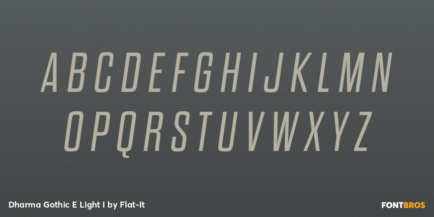 Dharma Gothic E Light I Font Poster #1