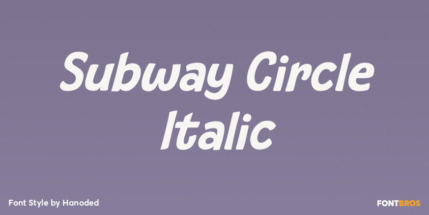 Subway Circle Italic Poster