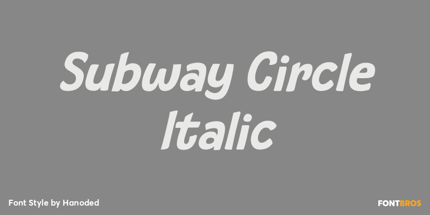 Subway Circle Italic Poster