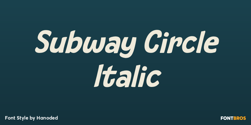 Subway Circle Italic Poster