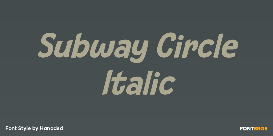 Subway Circle Italic Poster