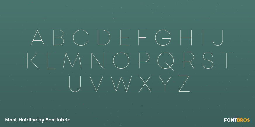 Mont Hairline Font Poster #1