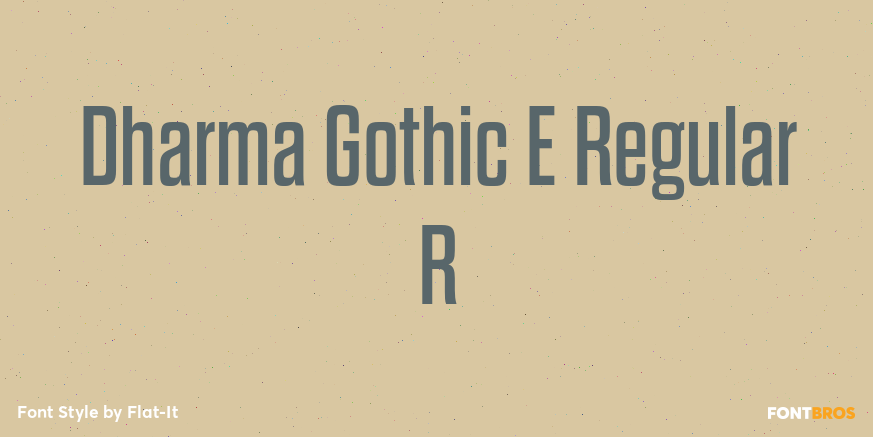 Dharma Gothic E Regular R Font Poster #1