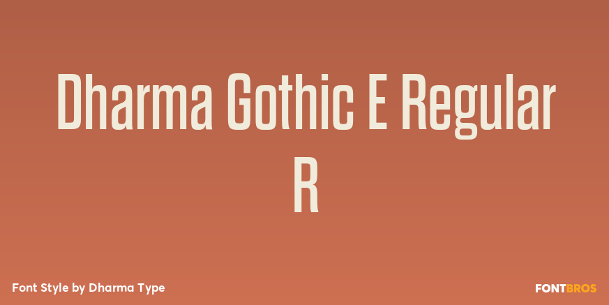 Dharma Gothic E Regular R Font Poster #1
