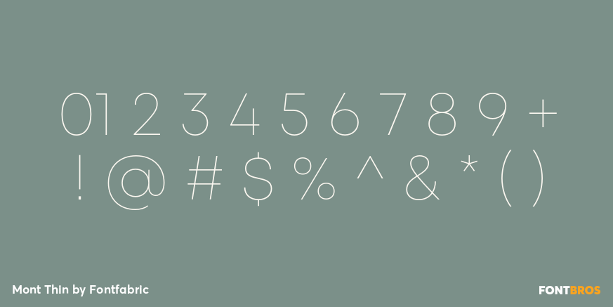 Mont Thin Font Poster #4