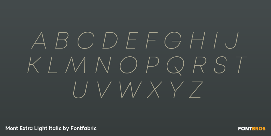 Mont Extra Light Italic Font Poster #2