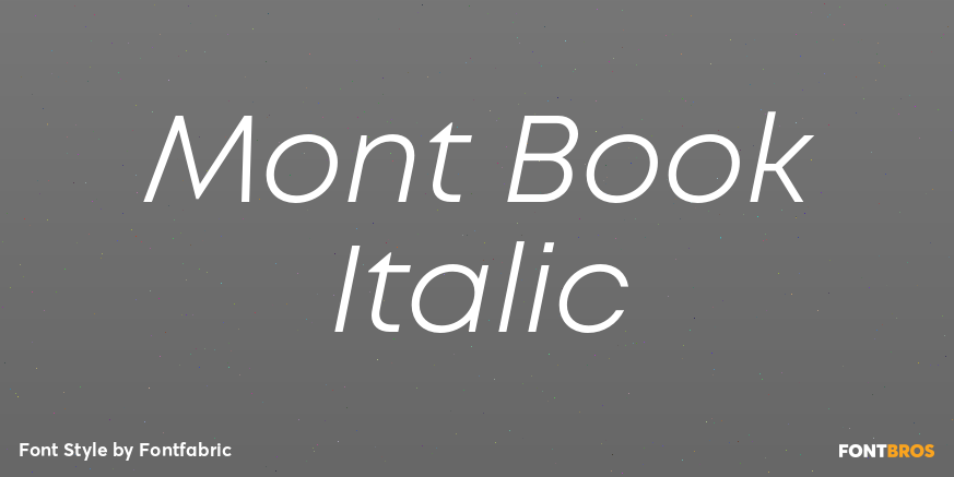 Mont Book Italic Font Poster #1