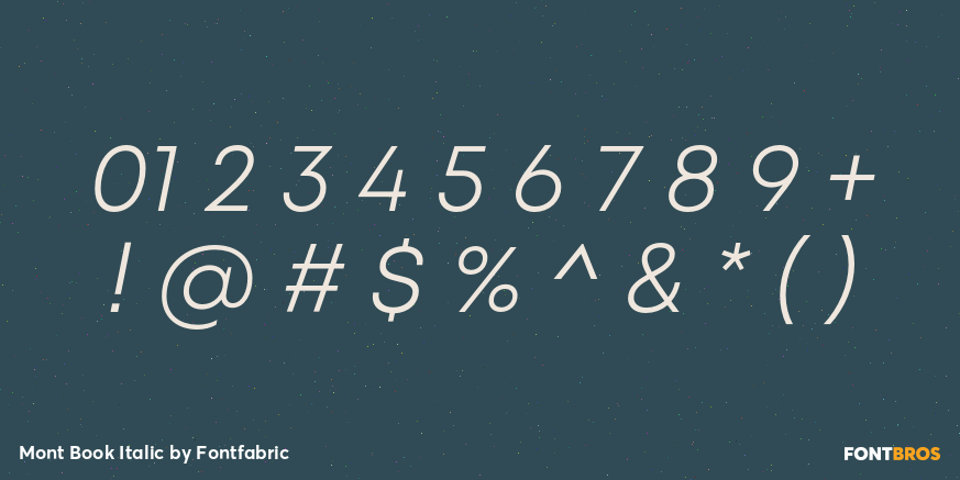 Mont Book Italic Font Poster #1