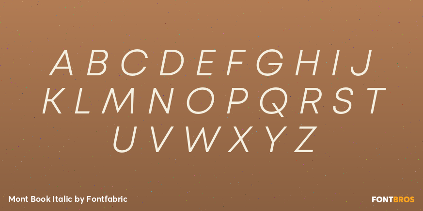 Mont Book Italic Font Poster #1