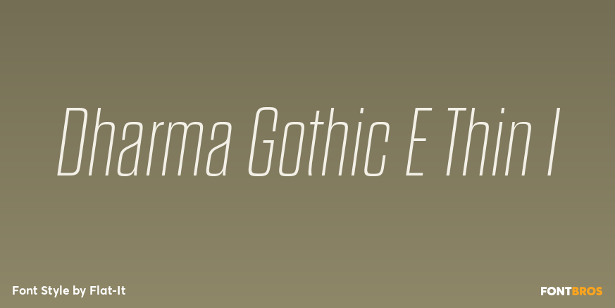 Dharma Gothic E Thin I Font Poster #1
