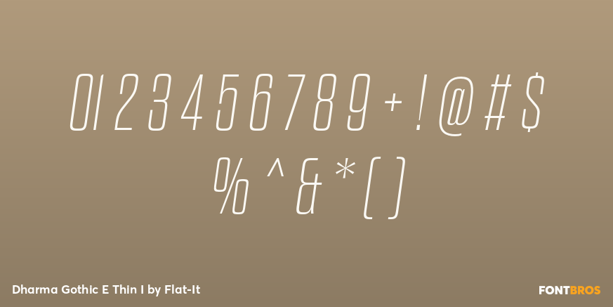 Dharma Gothic E Thin I Font Poster #1