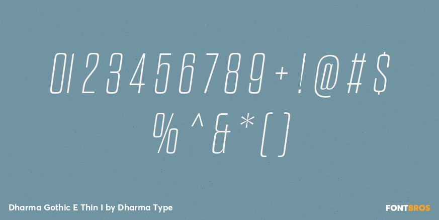 Dharma Gothic E Thin I Font Poster #4