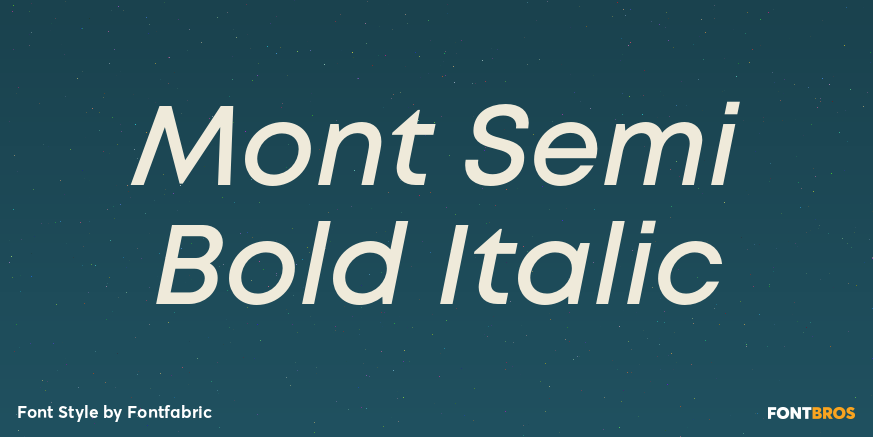 Mont Semi Bold Italic Font Poster #1