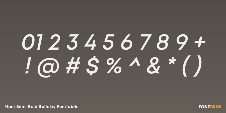 Mont Semi Bold Italic Font Poster #1