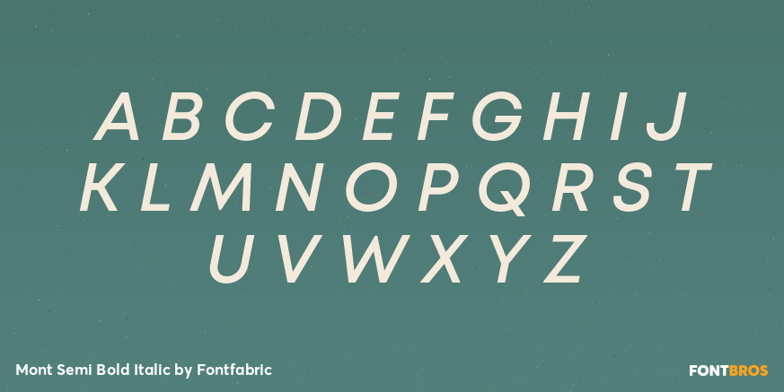 Mont Semi Bold Italic Font Poster #2