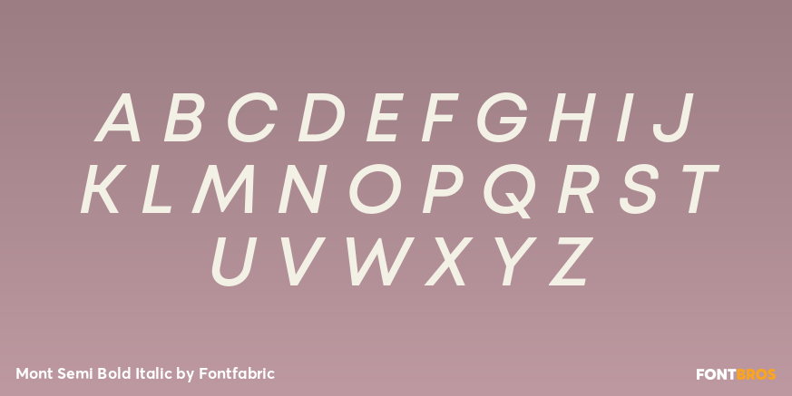 Mont Semi Bold Italic Font Poster #1