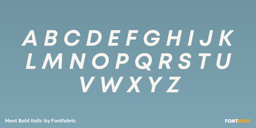 Mont Bold Italic Font Poster #2