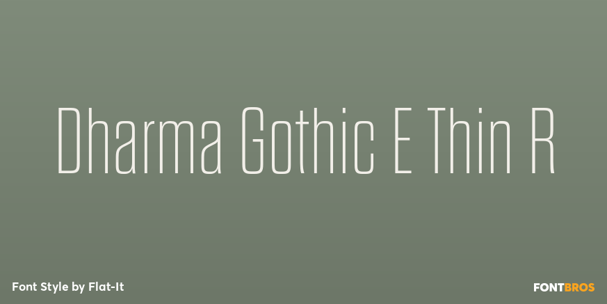 Dharma Gothic E Thin R Font Poster #1