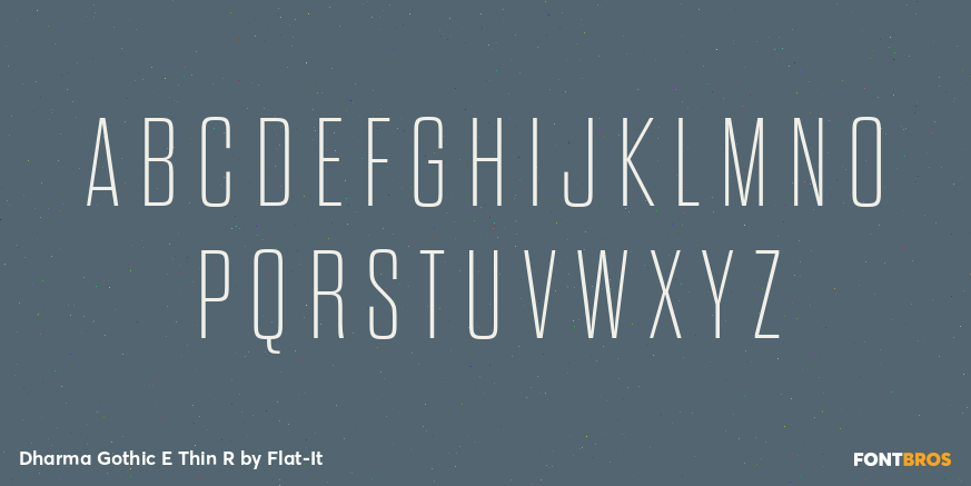 Dharma Gothic E Thin R Font Poster #2