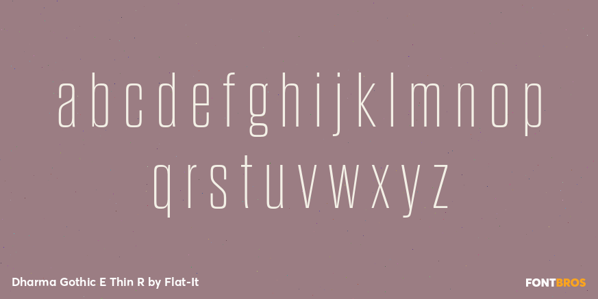 Dharma Gothic E Thin R Font Poster #3