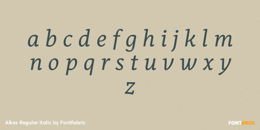 Alkes Regular Italic Font Poster #3