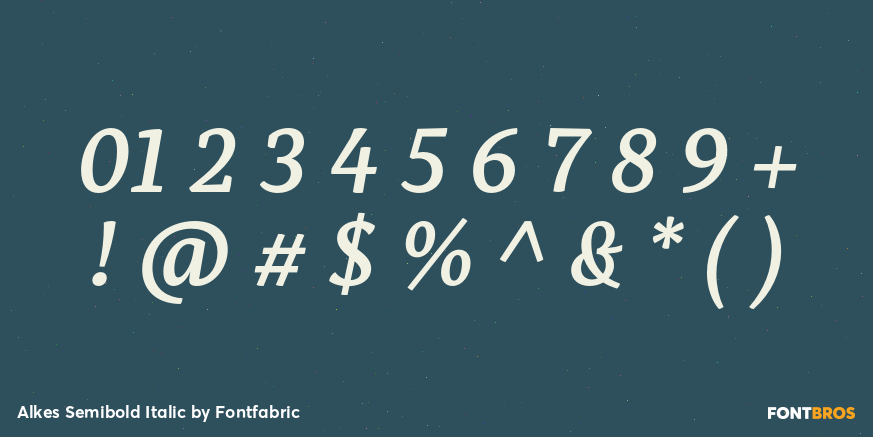 Alkes Semibold Italic Font Poster #4