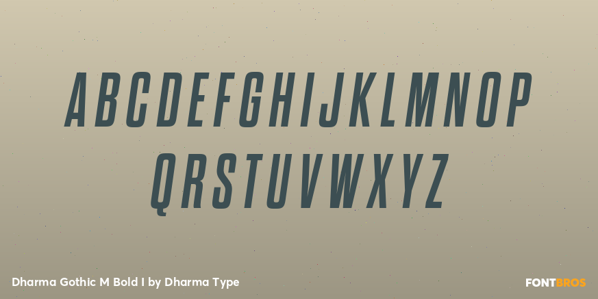 Dharma Gothic M Bold I Font Poster #2