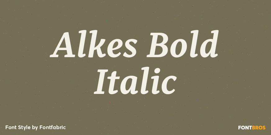 Alkes Bold Italic Font Poster #1