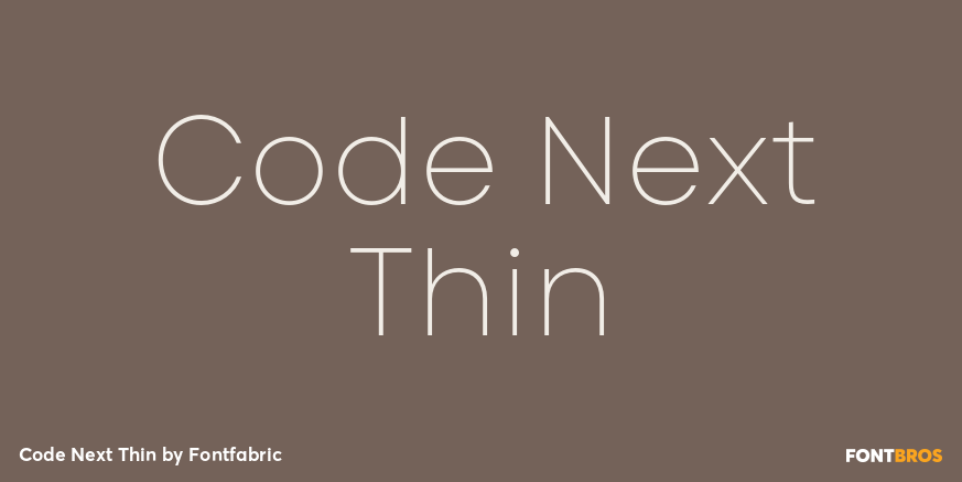 Code Next Thin Font Poster #1