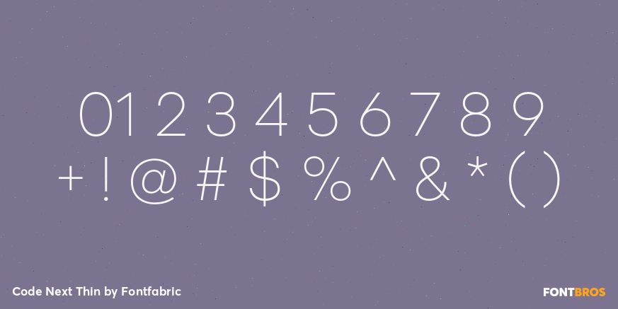 Code Next Thin Font Poster #4