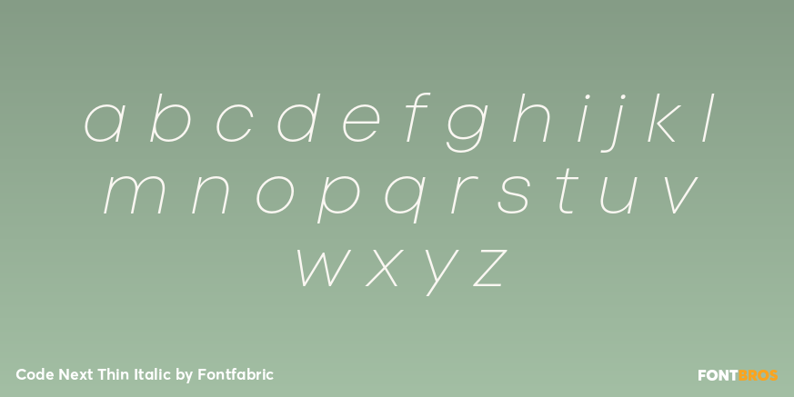 Code Next Thin Italic Font Poster #3