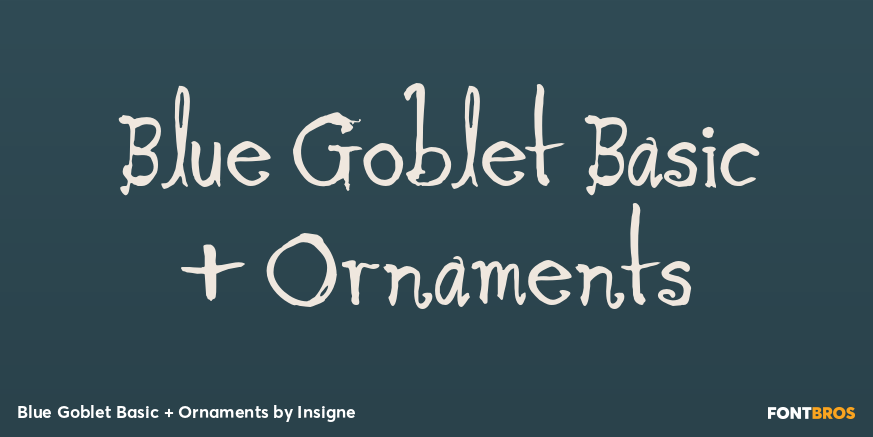 Blue Goblet Basic + Ornaments Font Poster #1