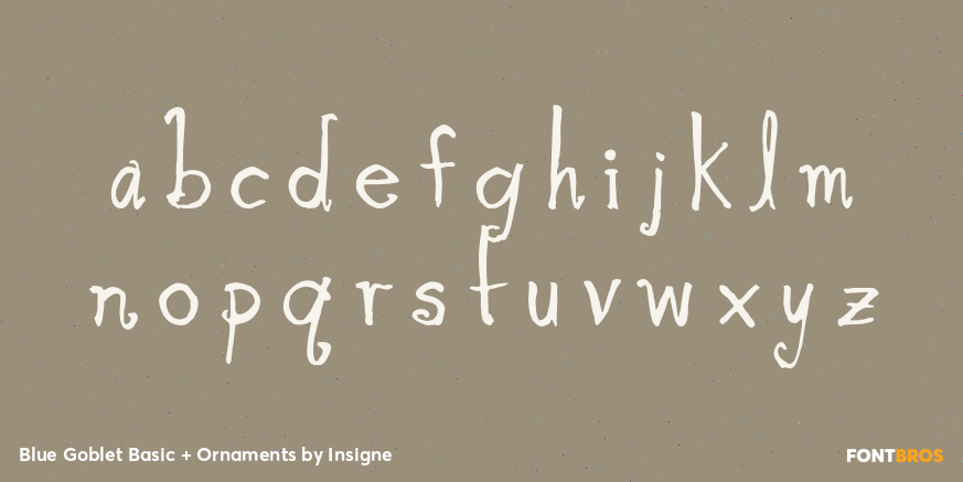 Blue Goblet Basic + Ornaments Font Poster #3