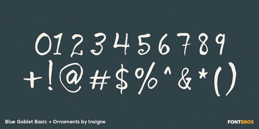 Blue Goblet Basic + Ornaments Font Poster #4