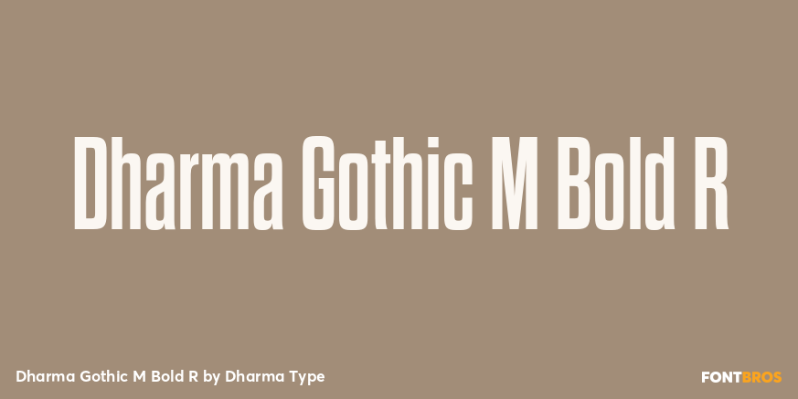 Dharma Gothic M Bold R Font Poster #1
