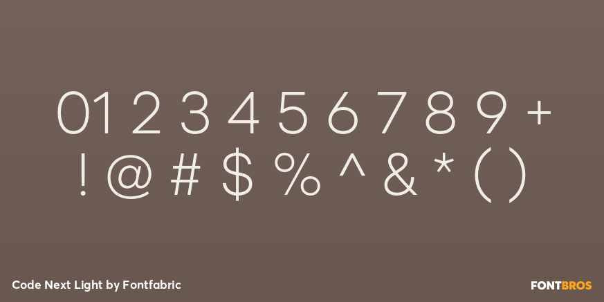 Code Next Light Font Poster #4