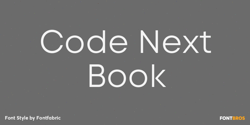 Code Next Book Font Poster #1
