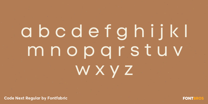 Code Next Regular Font Poster #3